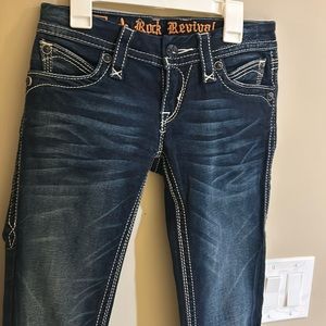 Genuine Authentic Rock Revival Skinny Jeans Size 25 Style: Pearl